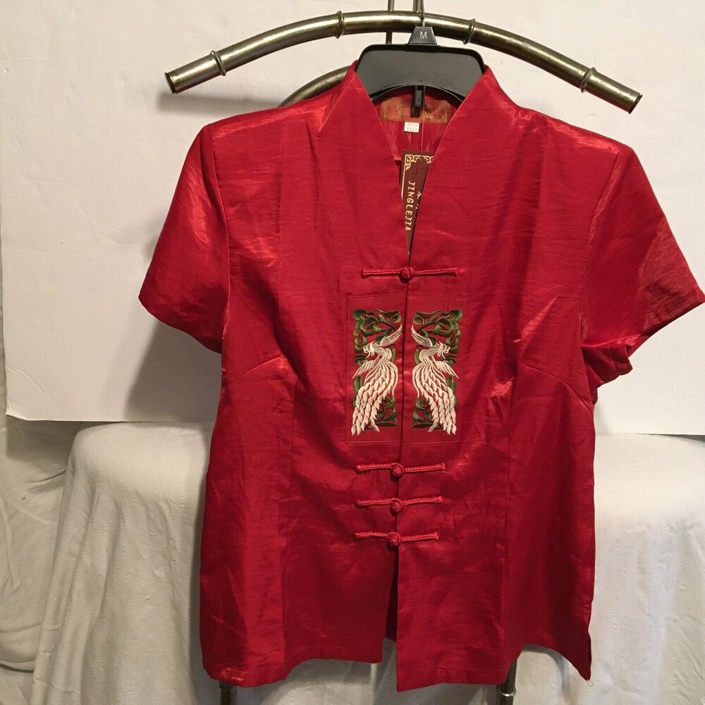 jinglejia red top 95% nylon 5% spandex label states xxxl fits like large